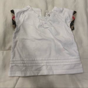 Baby girl Burberry t shirt and pink blouse